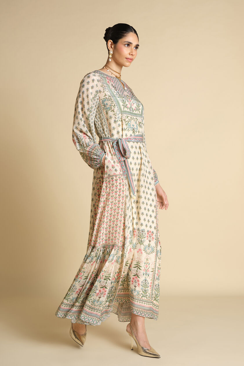 Azhaki Printed Kaftan - Natural, Natural, image 3